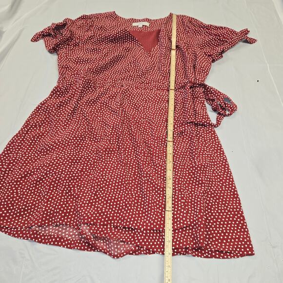 Loft Womens Size 16 Romper Flowy Wrap Tie Polka Dot Shorts Beach Vacation - Picture 9 of 16